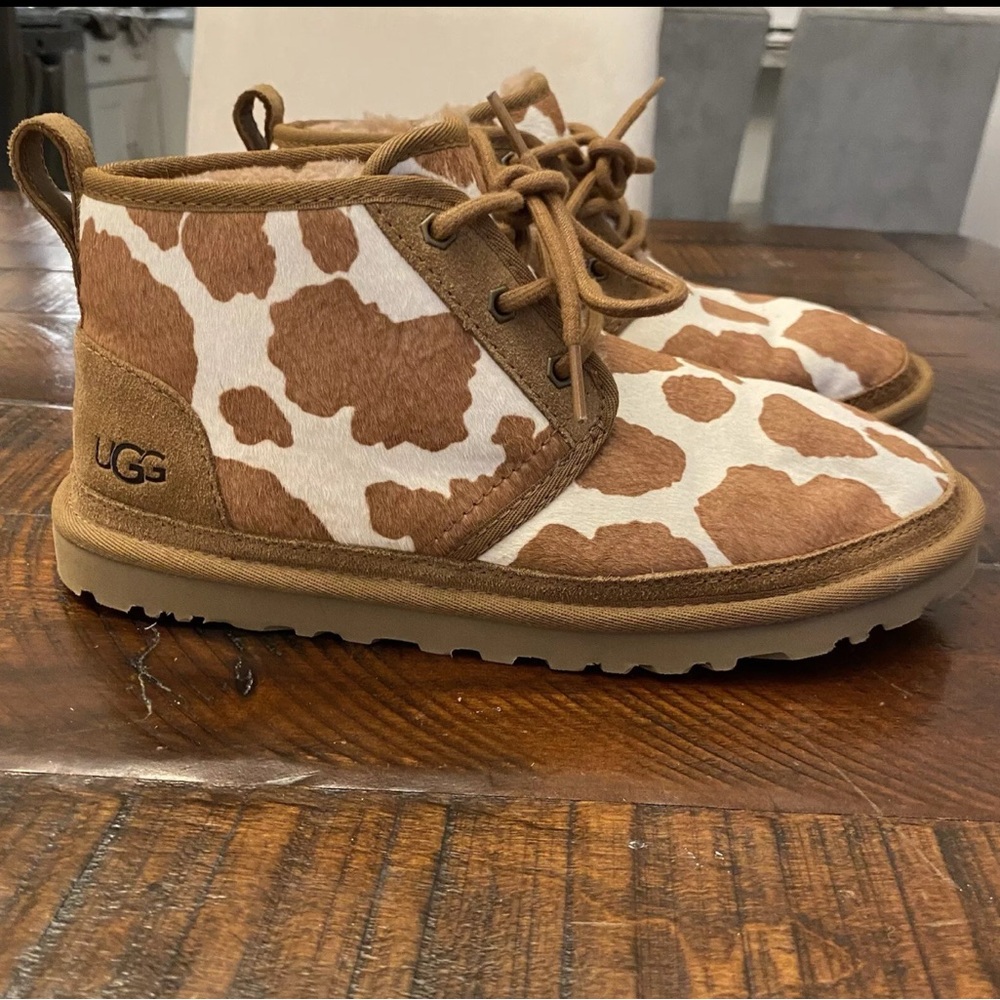 UGG Calf Hair Brown and White Neumel boots